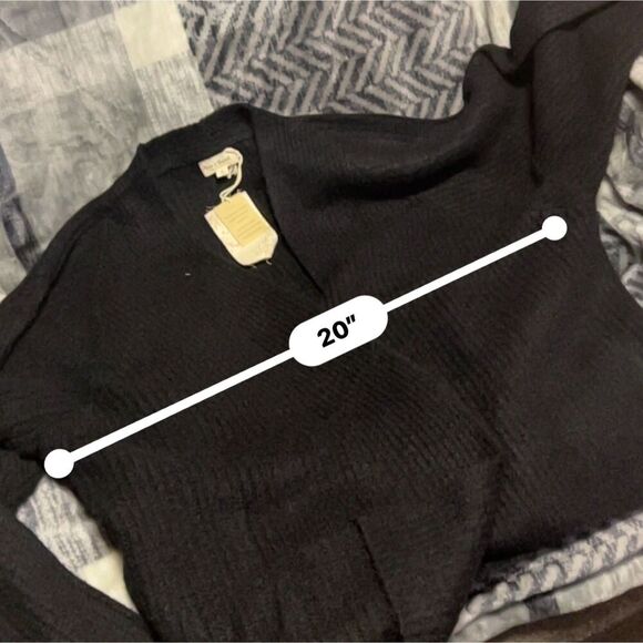 Hem & Thread Black Open Front Cardigan Large NWT - Picture 7 of 7
